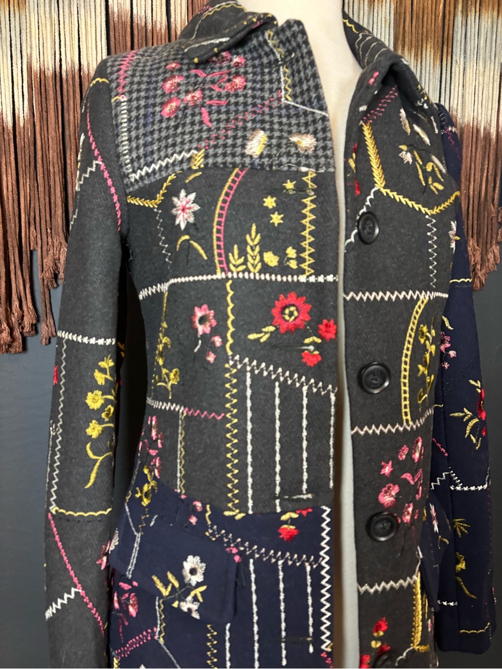 Desigual Embroidered Patchwork Floral Jacket - Picture 4 of 6